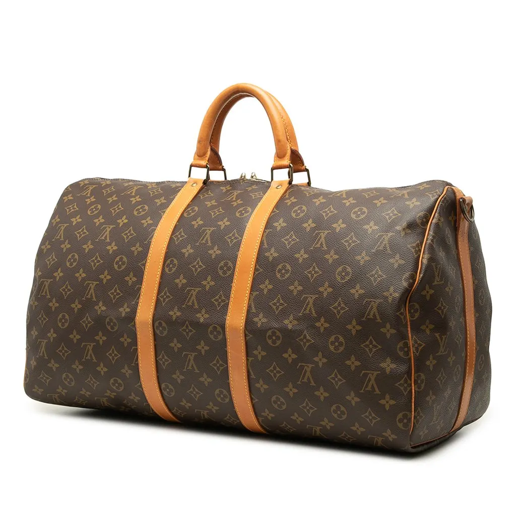 Louis Vuitton Monogram Keepall Bandouliere 55 Brown Very good - Back View
