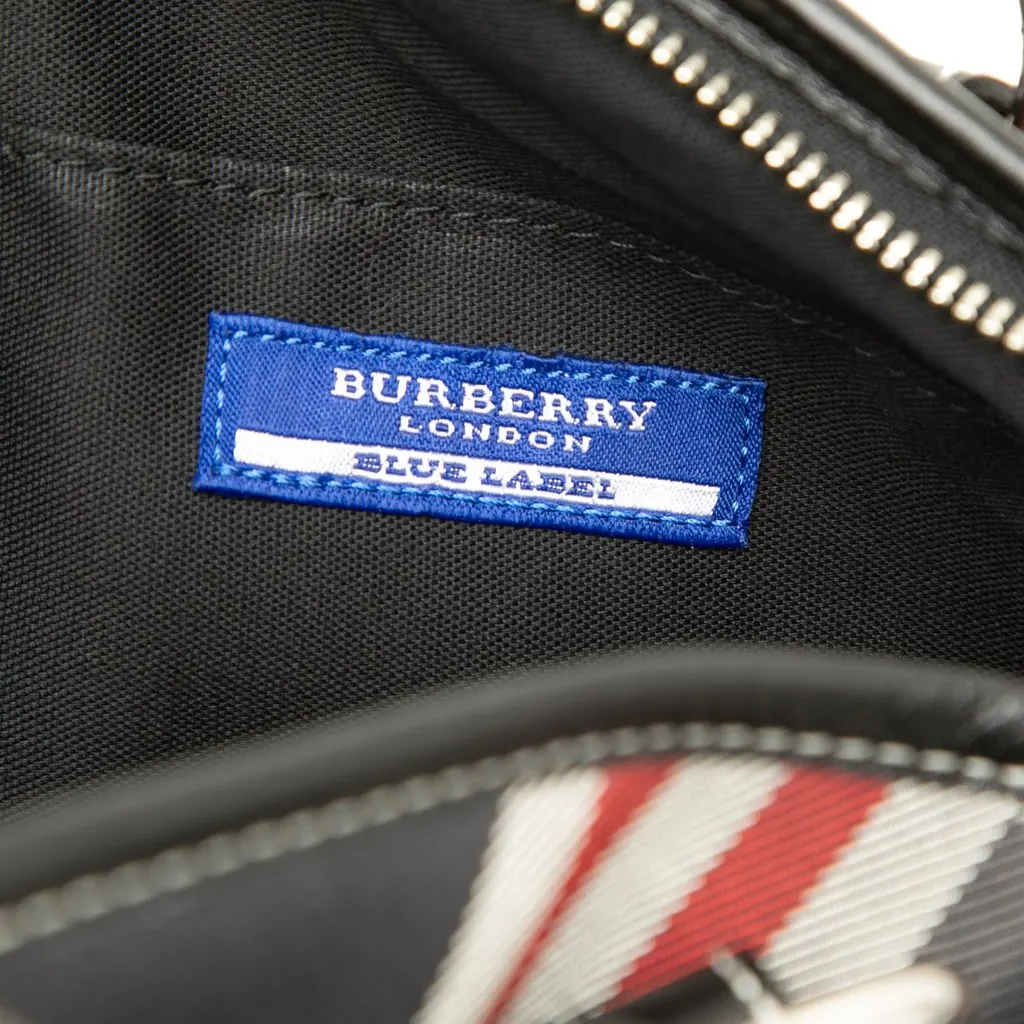 Burberry Supernova Check Nylon Satchel Black Polyamide Very good - Box View