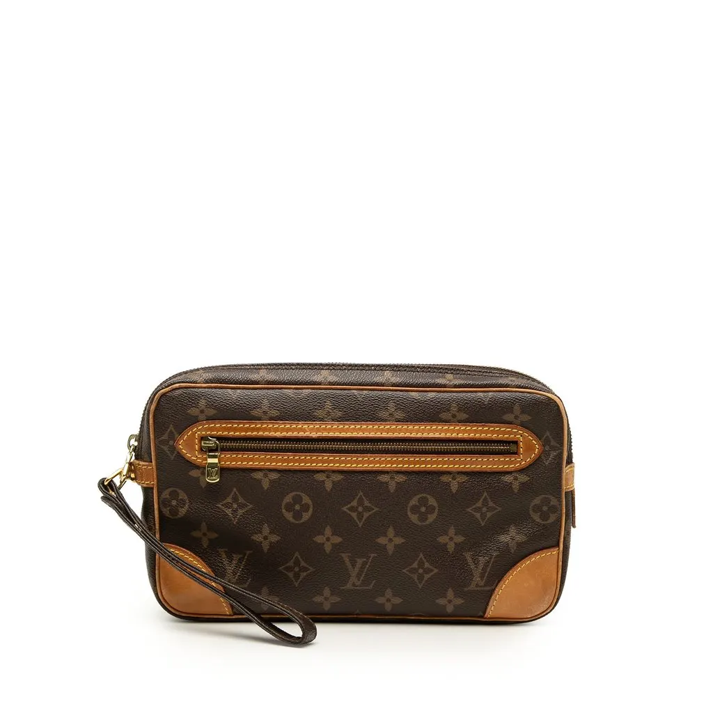 Louis Vuitton Monogram Marly Dragonne GM Brown Canvas Good - Front View