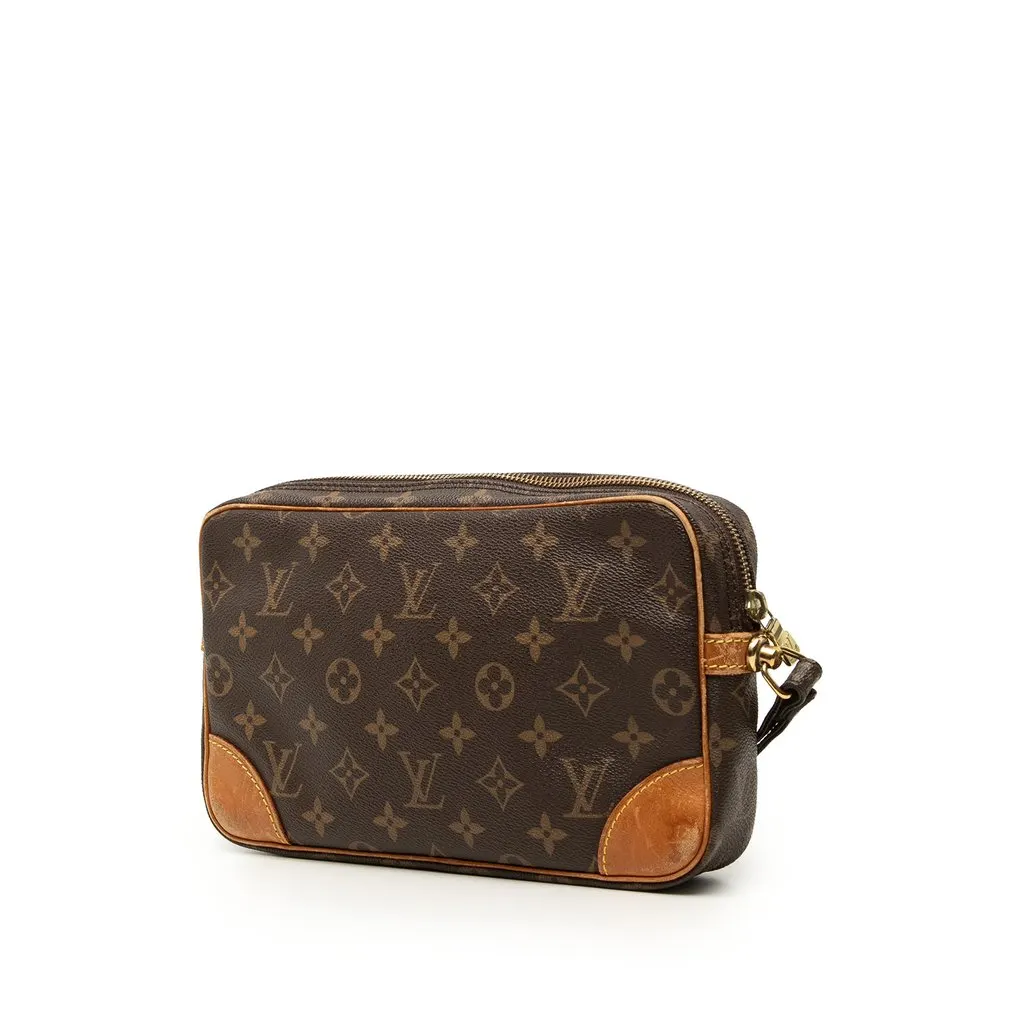 Louis Vuitton Monogram Marly Dragonne GM Brown Canvas Good - Back View