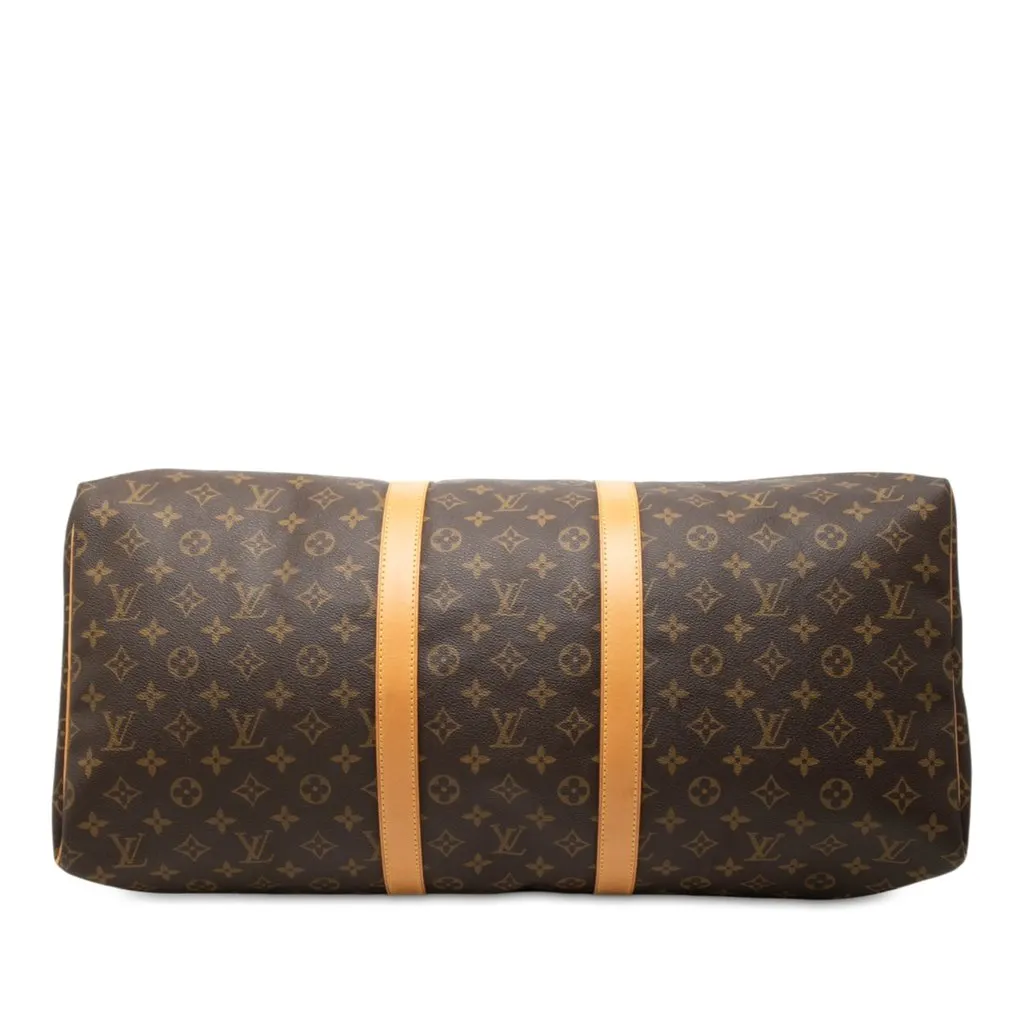 Louis Vuitton Monogram Keepall 55 Brown Good - Inside View