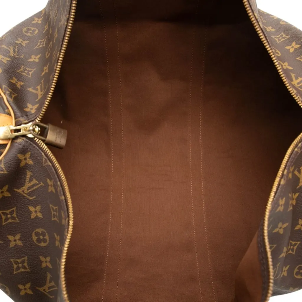 Louis Vuitton Monogram Keepall 55 Brown Good - Model View