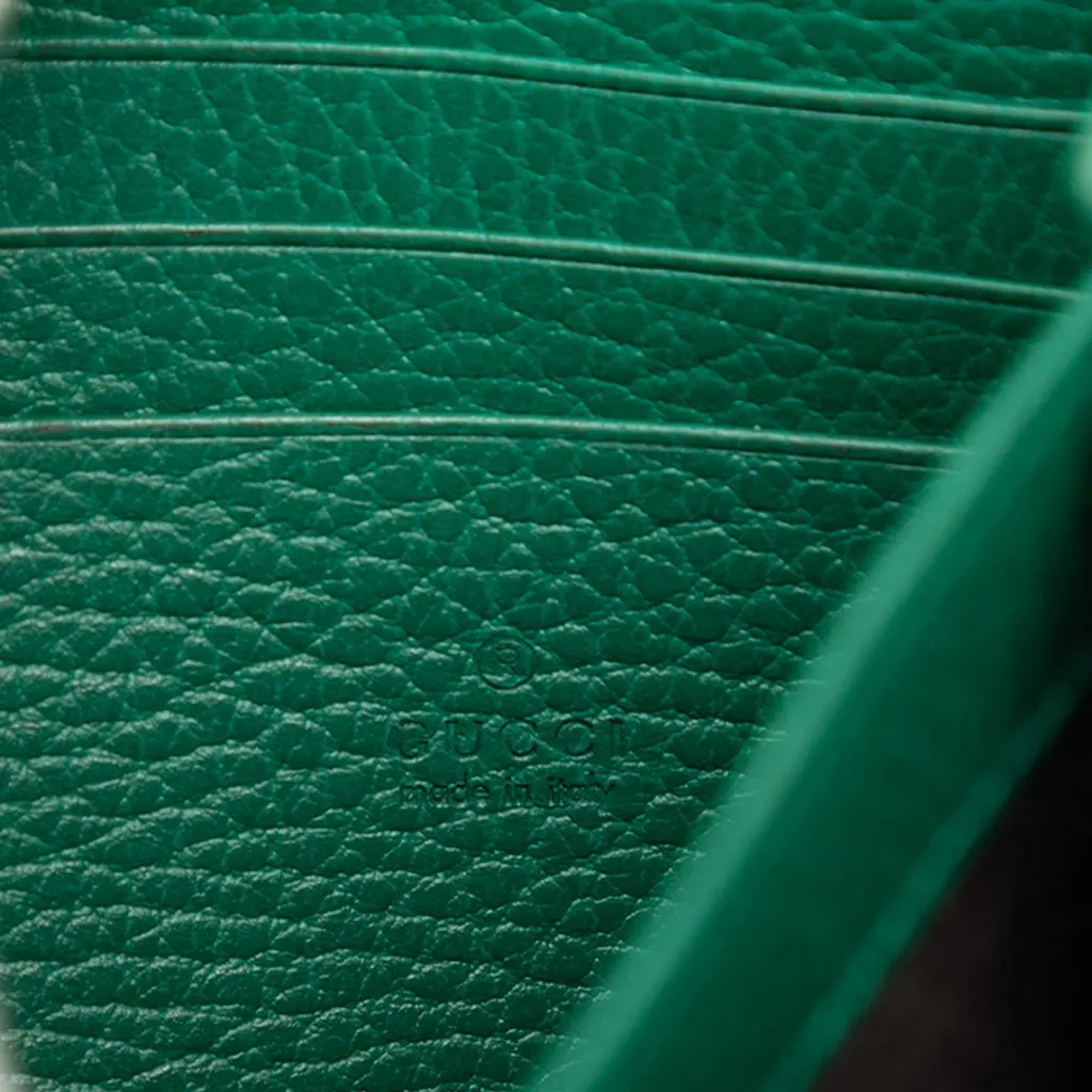 Gucci Calfskin Dionysus Wallet on Chain Green Leather Very good - Box View