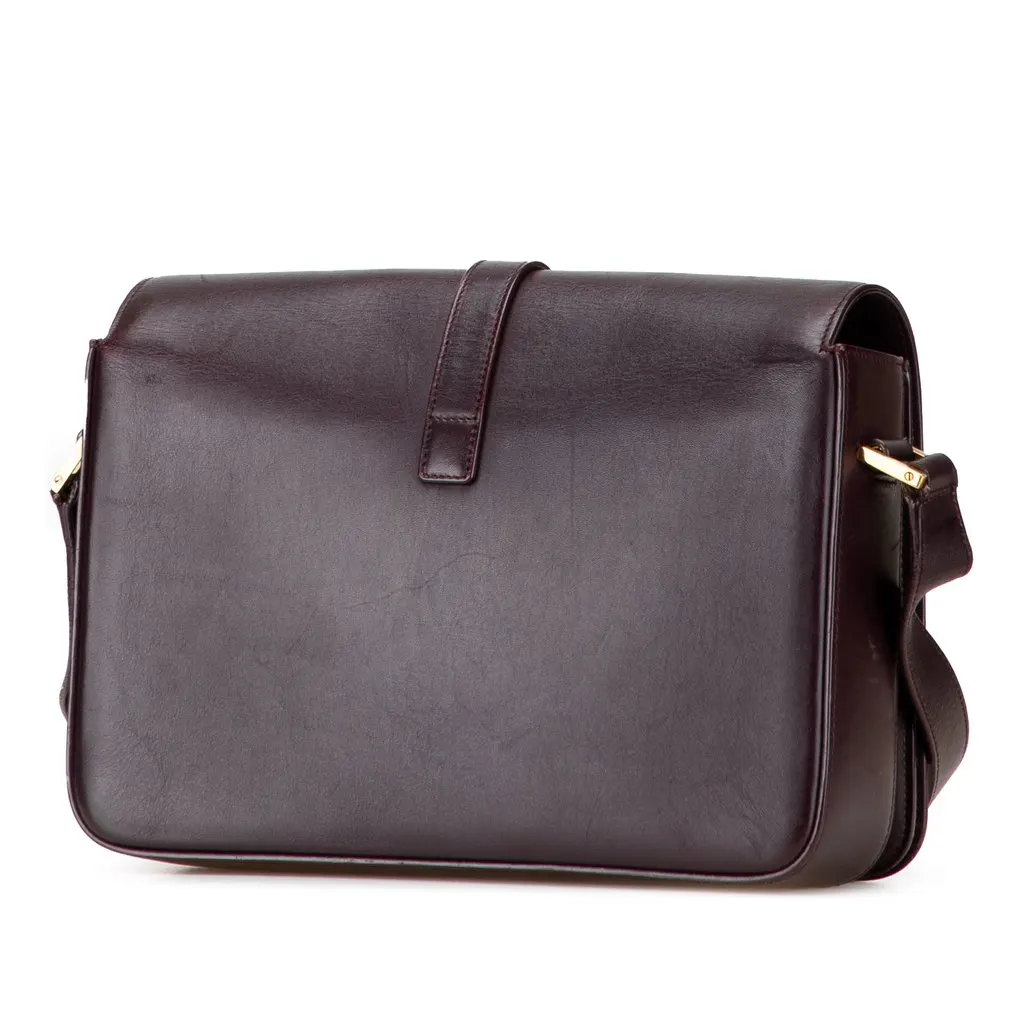 Saint Laurent Medium Leather Monogram Universite Bag Red Leather Very good - Back View