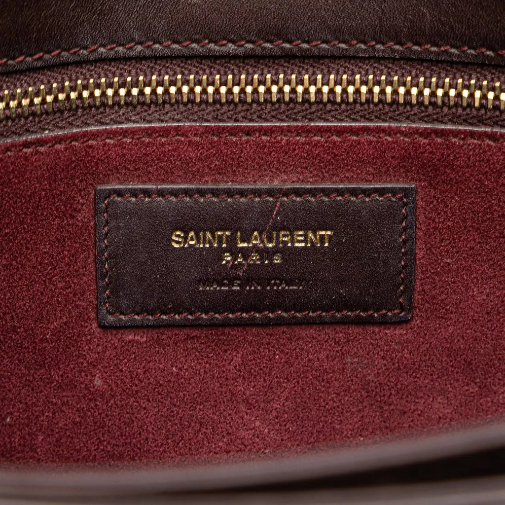 Saint Laurent Medium Leather Monogram Universite Bag Red Leather Very good - Box View