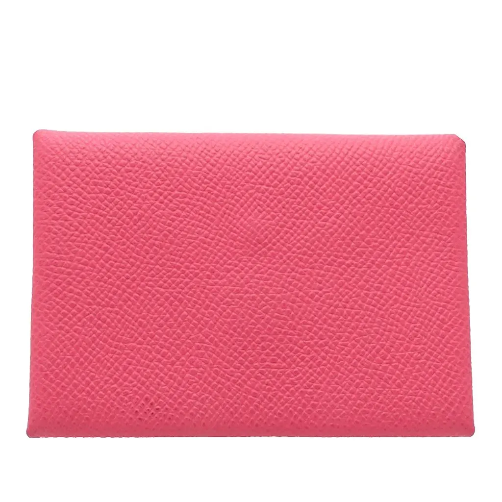 Hermès Epsom Calvi Duo Card Holder Pink Leather Very good - Inside View