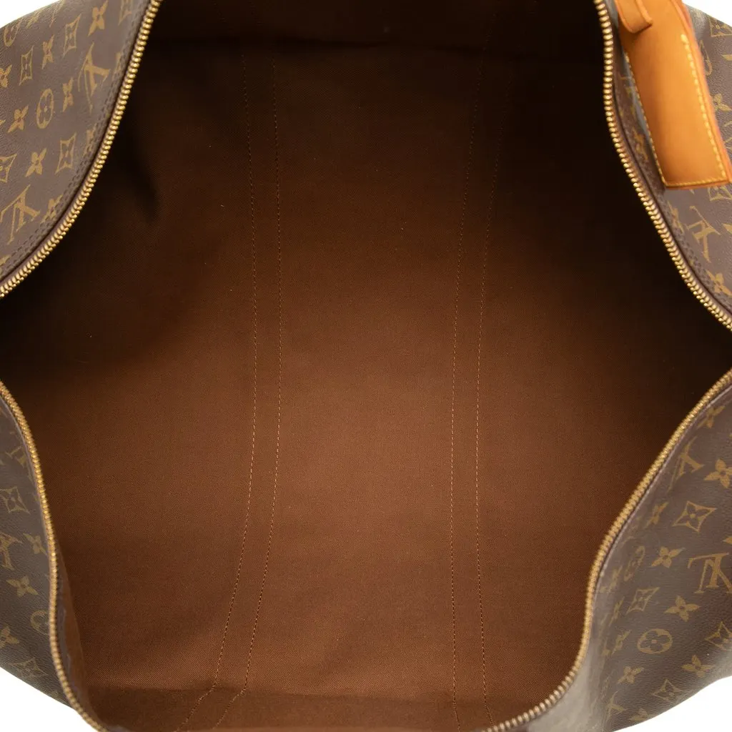 Louis Vuitton Monogram Keepall 60 Brown Canvas Good - Model View