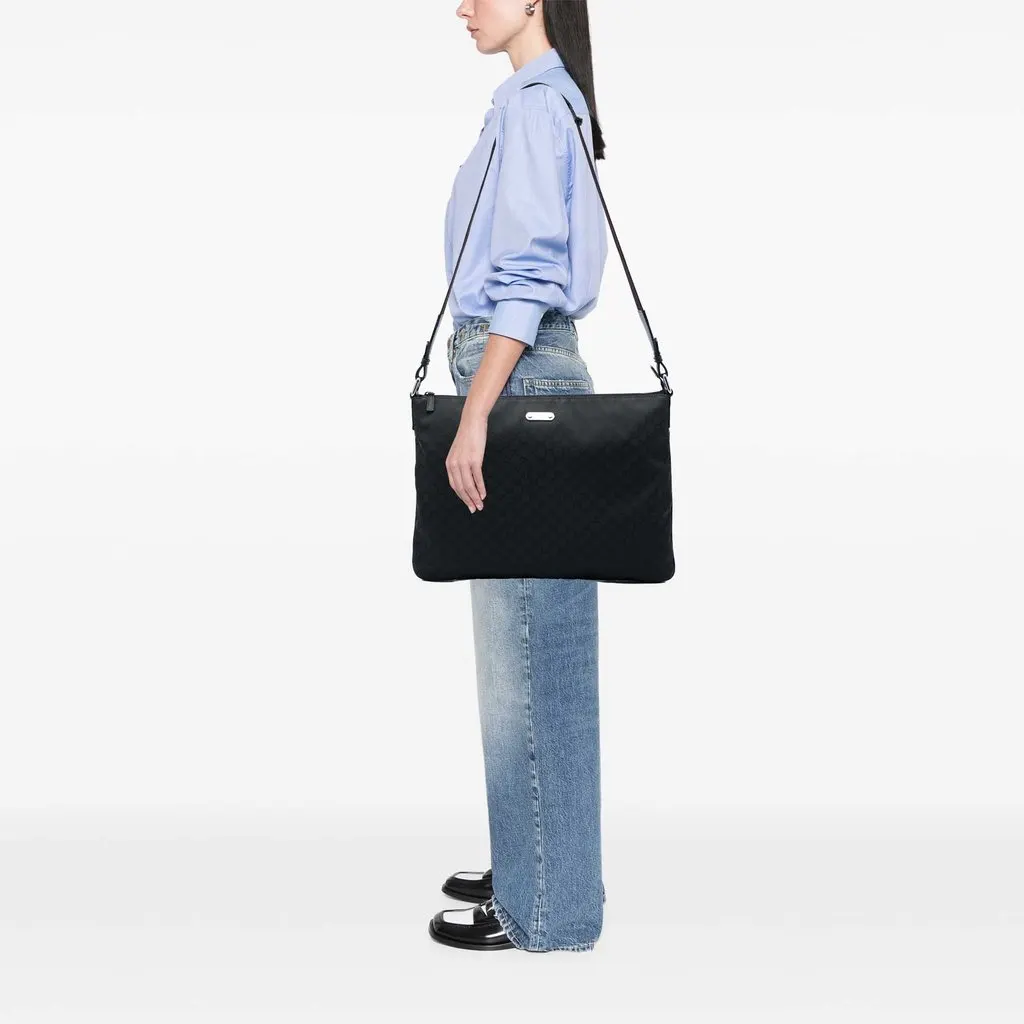 Gucci GG Nylon Crossbody Black Polyamide Good - Box View