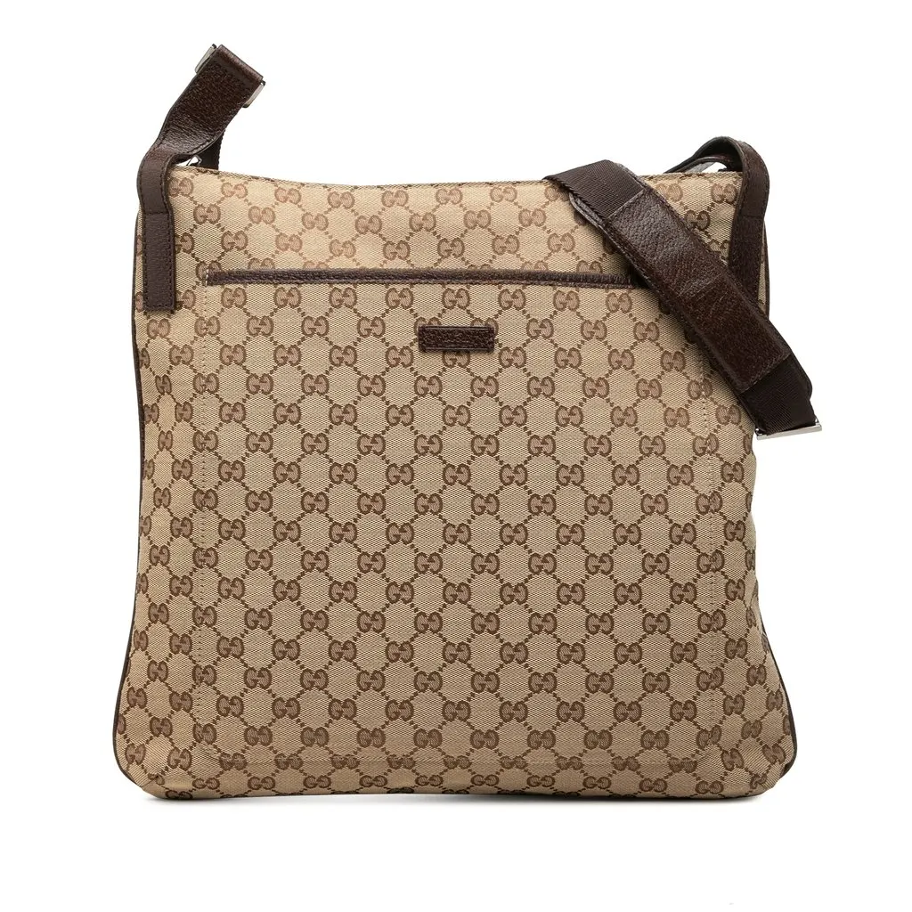 Gucci GG Canvas Crossbody Beige Canvas Very good - Front View