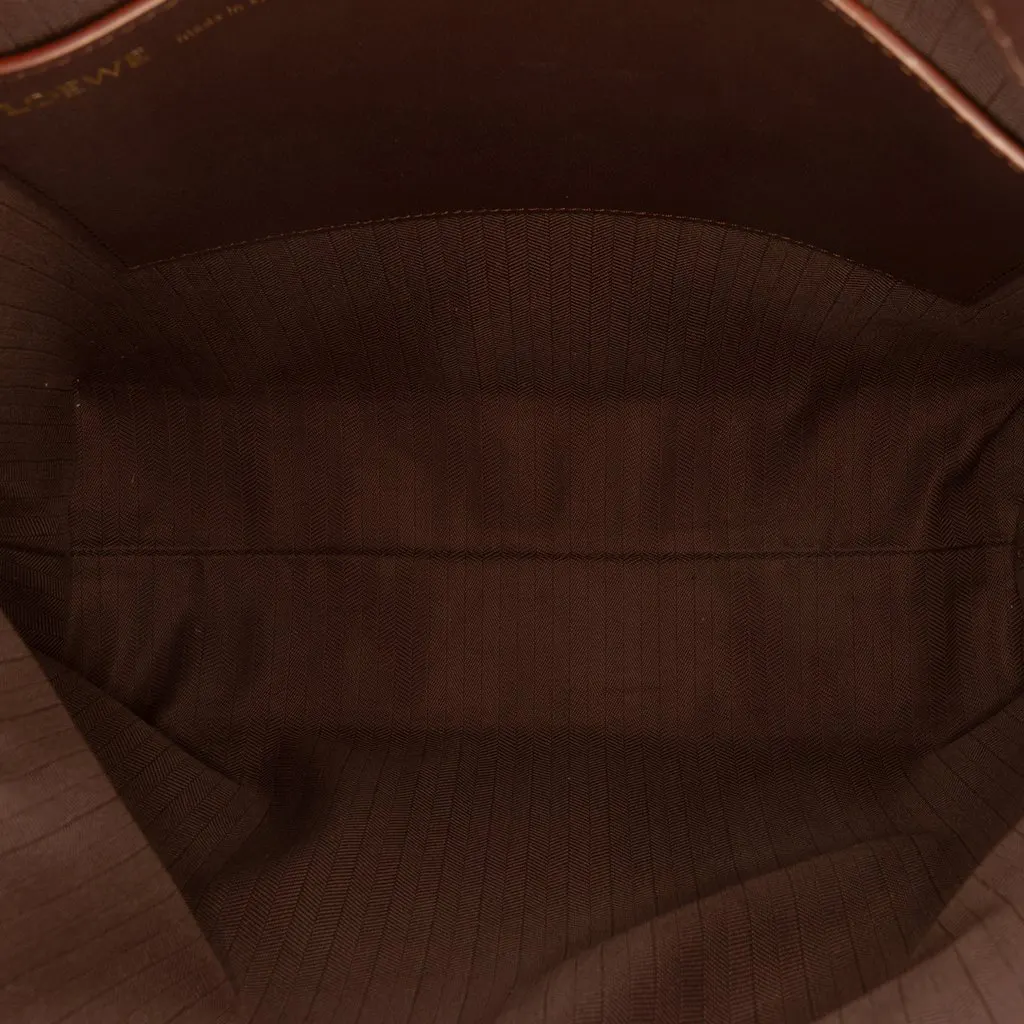 Loewe Mellow Nappa Draped Tote Brown Leather Very good - Model View