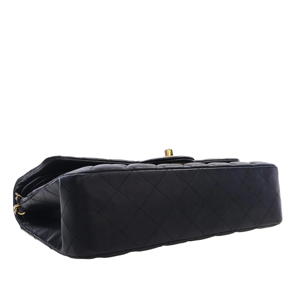 Chanel Medium Classic Lambskin Double Flap Black Leather Very good - Box View