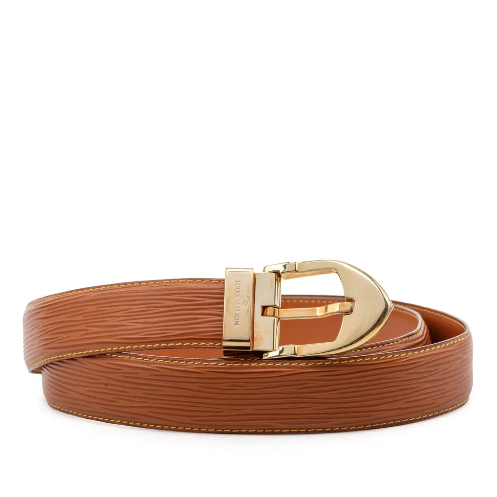 Louis Vuitton Epi Ceinture Belt Brown Leather Very good - Front View