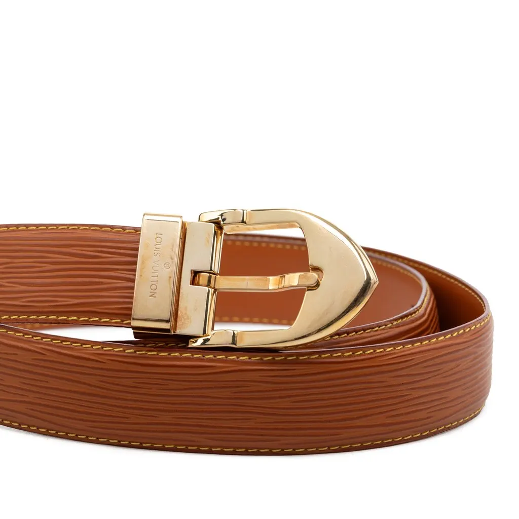 Louis Vuitton Epi Ceinture Belt Brown Leather Very good - Model View