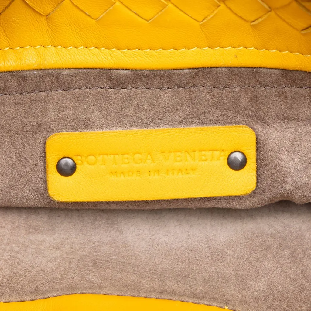 Bottega Veneta Nappa Intrecciato Bucket Bag Yellow Leather Good - Box View