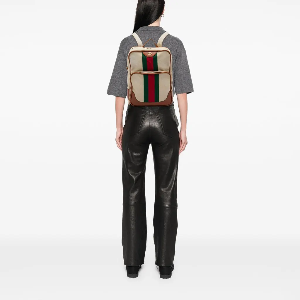 Gucci Canvas Web Backpack Beige Canvas Very good - Box View