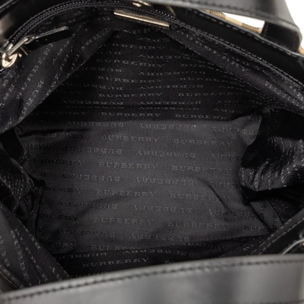 Burberry House Check Coated Canvas Tote Beige Very good - Model View