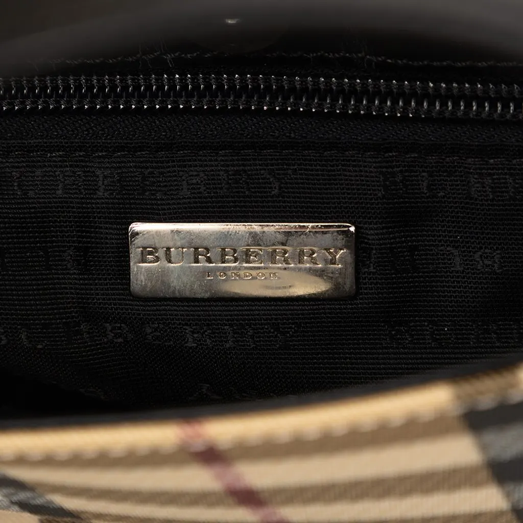 Burberry House Check Coated Canvas Tote Beige Very good - Box View