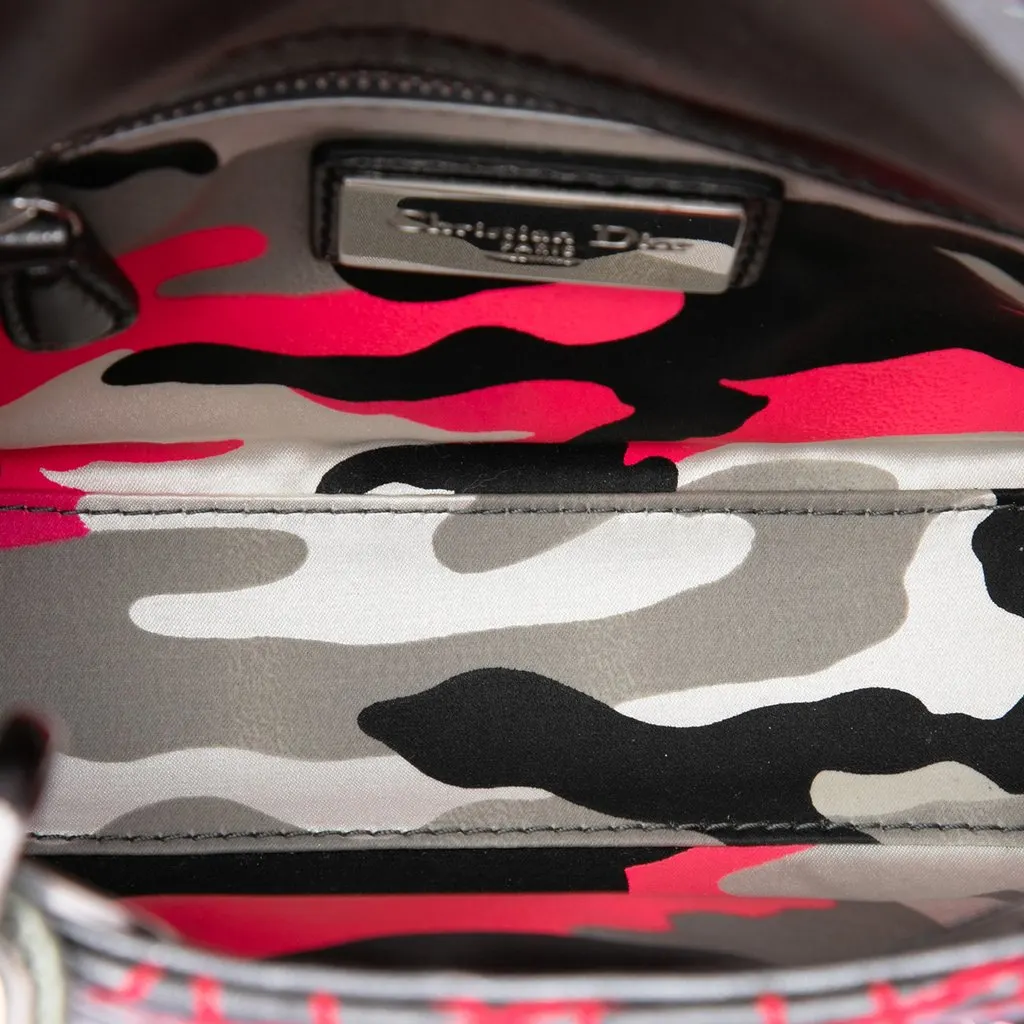 Dior Anselm Reyle Mini Metallic Lambskin Cannage Lady Dior MultiColor Leather Very good - Model View