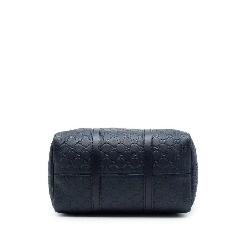 Gucci Medium Guccissima Joy Boston Bag Blue Leather Very good - Inside View