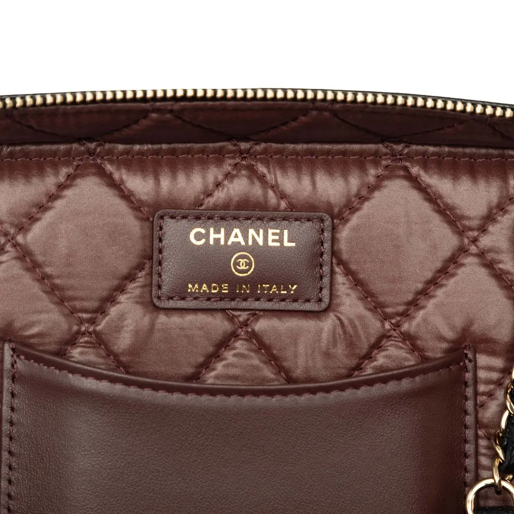 Chanel Medium CC Quilted  Caviar Vanity Case Black Leather Very good - Box View