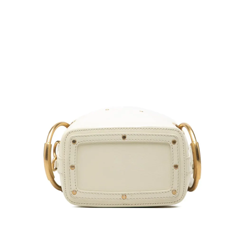 Chloé Mini Calfskin Roy Bucket Bag White Leather Very good - Inside View