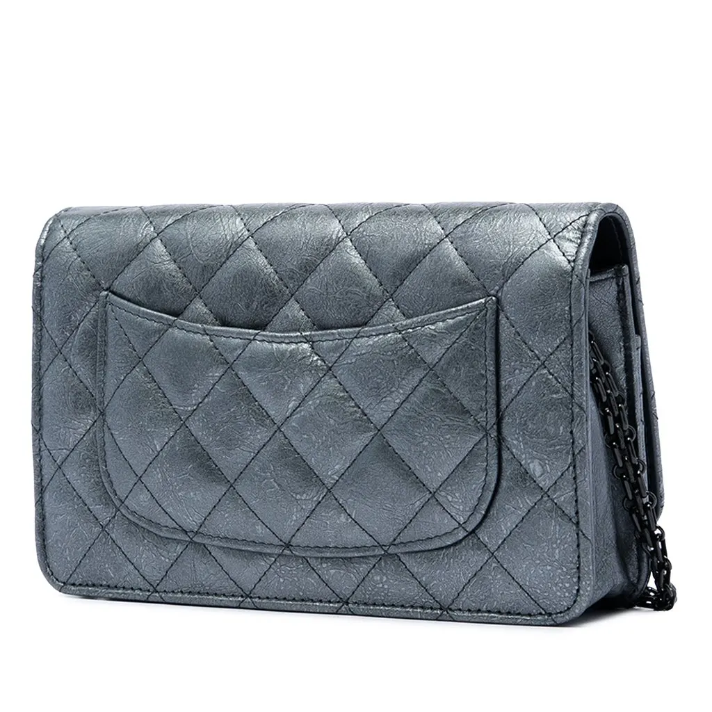 Chanel Quilted Aged Calfskin Reissue 2.55 Wallet on Chain MultiColor Leather Very good - Back View