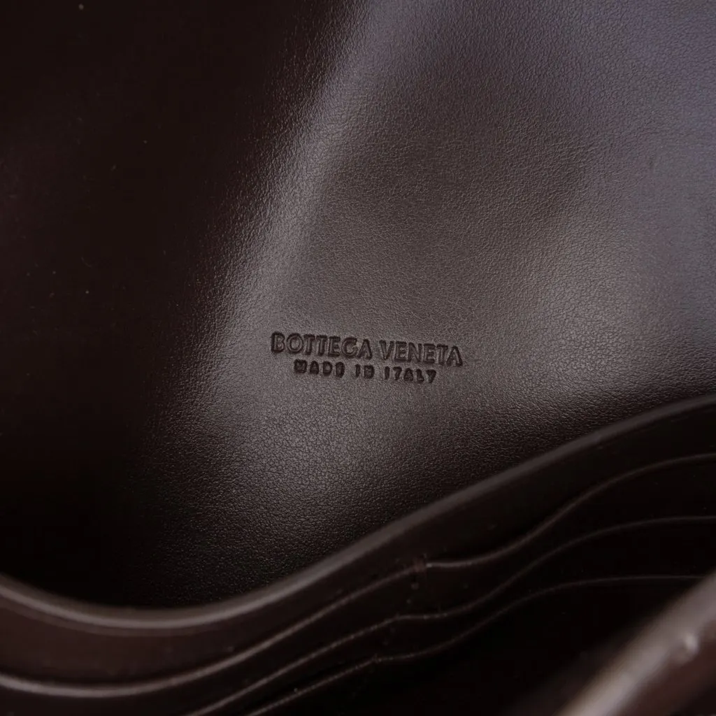 Bottega Veneta Lambskin Intrecciato Andiamo Clutch Brown Leather Very good - Box View
