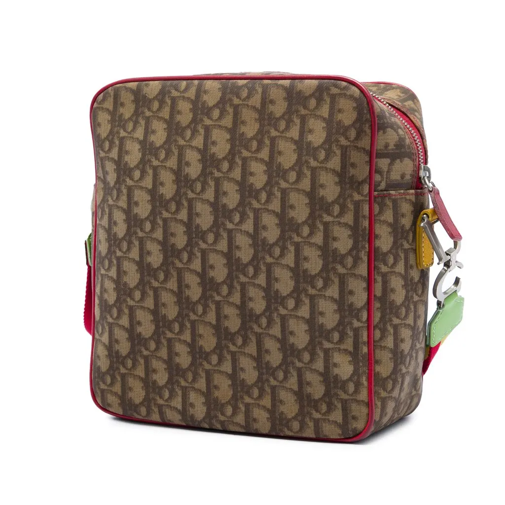 Dior Diorissimo Trotter Coated Canvas Rasta Crossbody Brown Very good - Back View