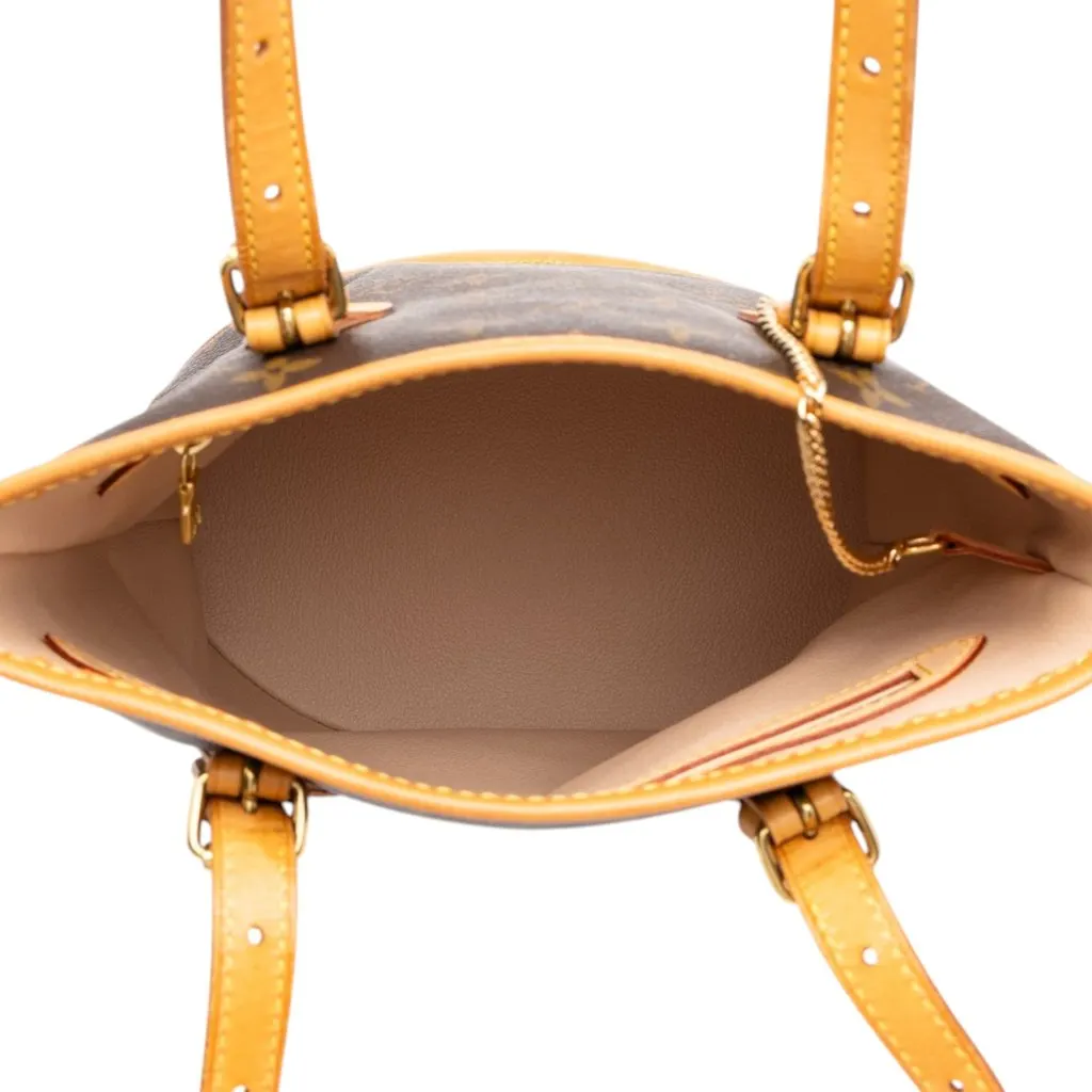Louis Vuitton Monogram Petit Bucket Brown Canvas Good - Model View