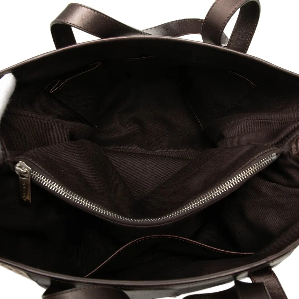 Celine C Macadam Canvas Tote Beige Very good - Model View