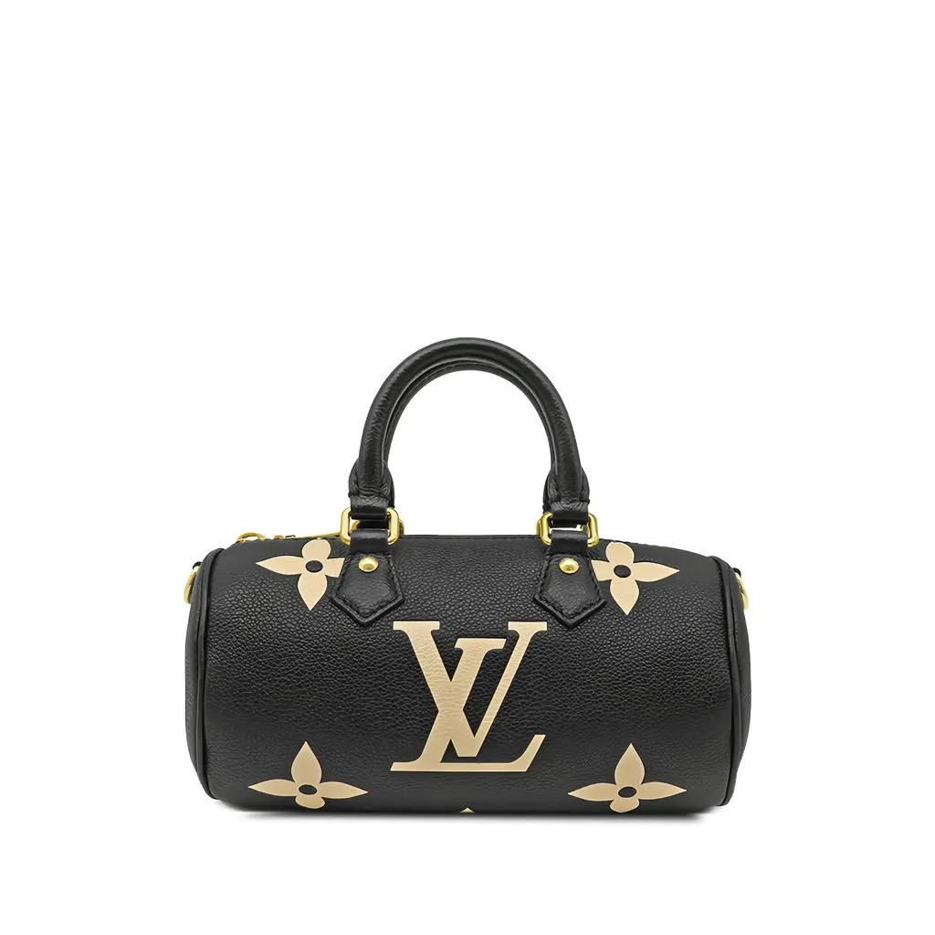 Louis Vuitton Bicolor Monogram Empreinte Giant Papillon BB Black Leather Good - Front View