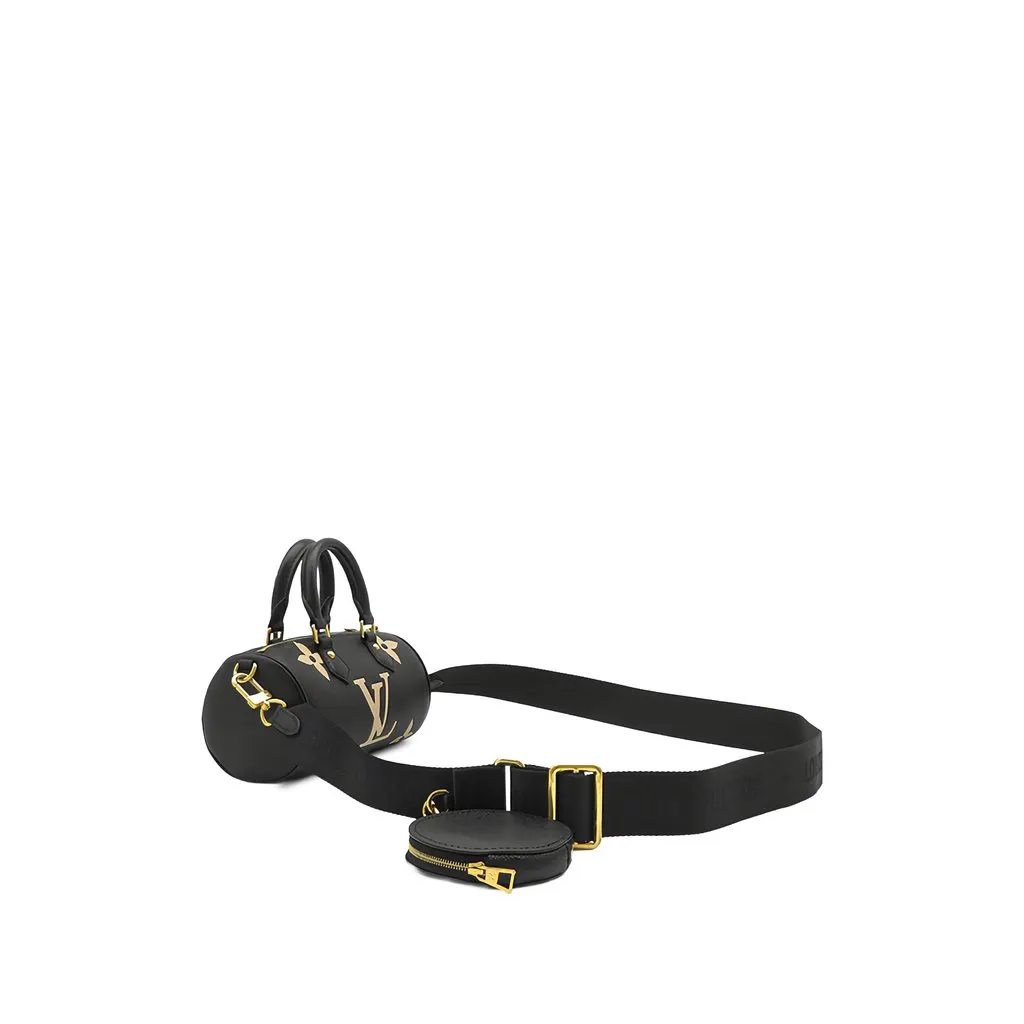 Louis Vuitton Bicolor Monogram Empreinte Giant Papillon BB Black Leather Good - Back View