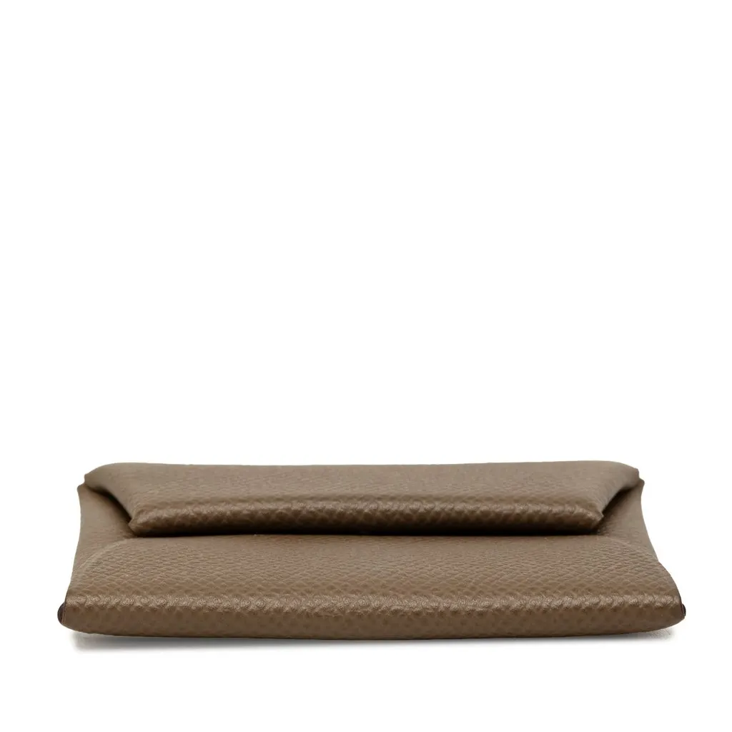 Hermès Epsom Bastia Change Purse Brown Leather Very good - Inside View