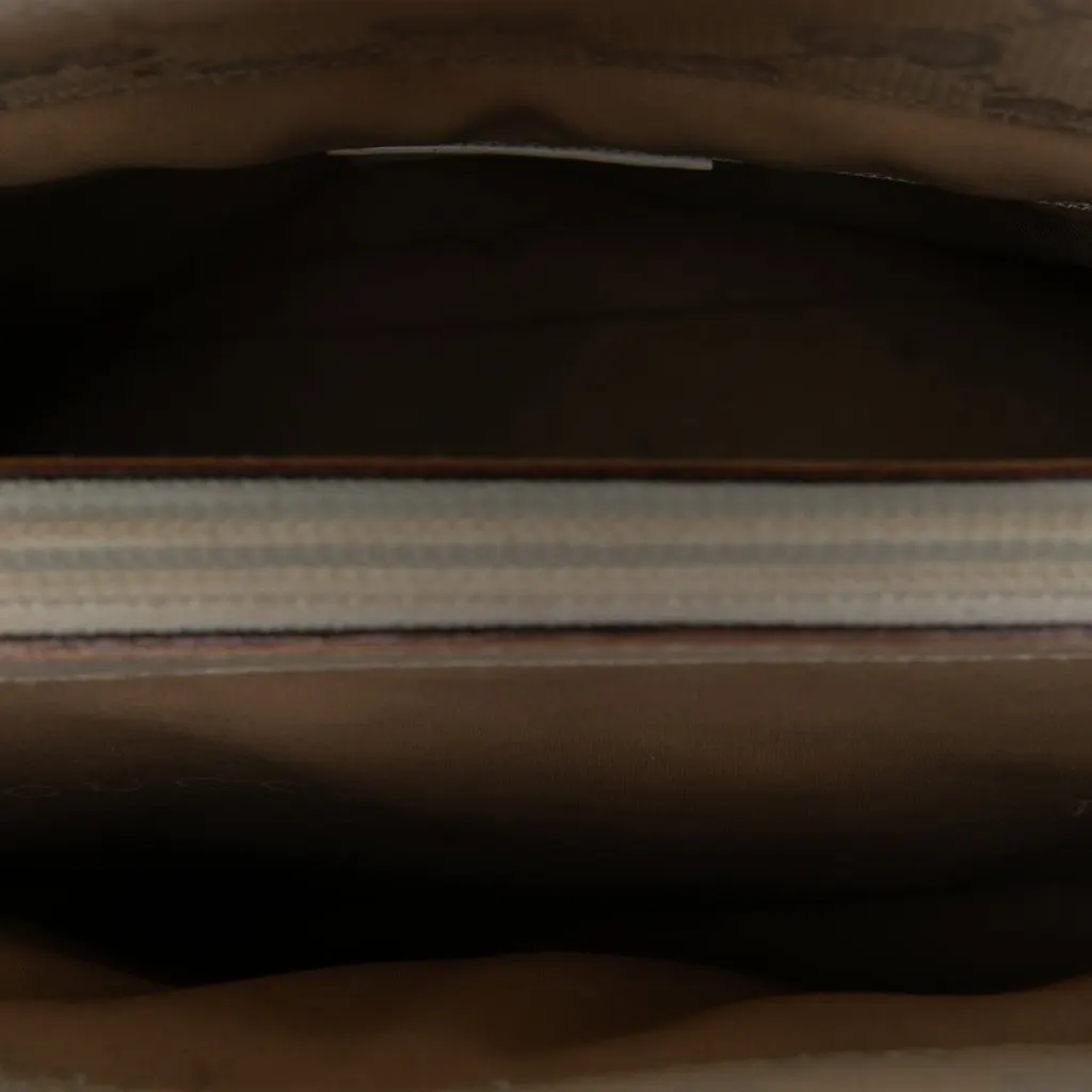 Gucci GG Canvas Bamboo Satchel Brown Canvas Good - Model View
