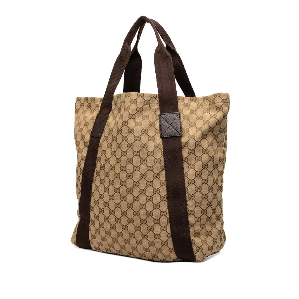 Gucci GG Canvas Tote Beige Canvas Very good - Back View