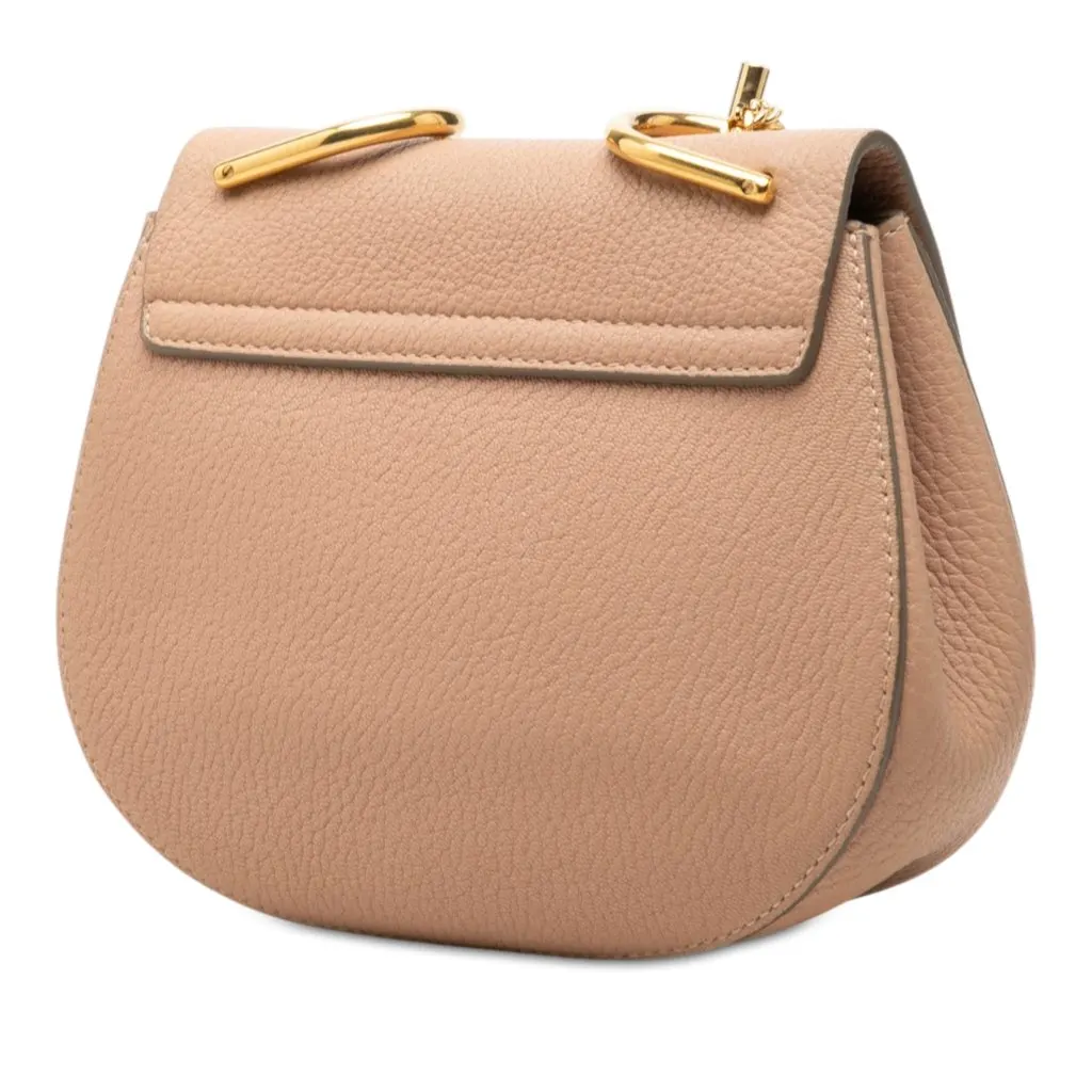 Chloé Mini Leather Drew Crossbody Pink Leather Very good - Back View