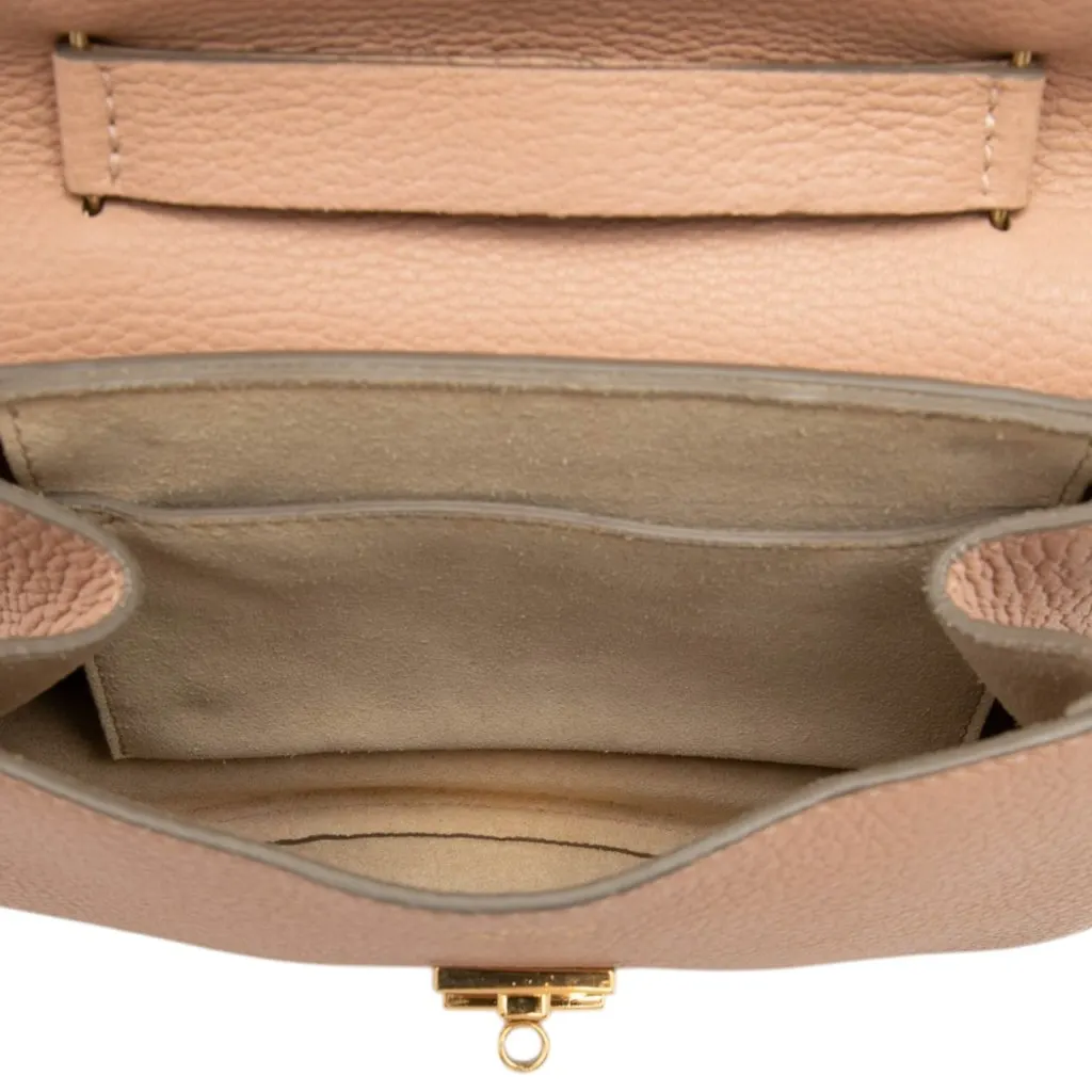 Chloé Mini Leather Drew Crossbody Pink Leather Very good - Model View