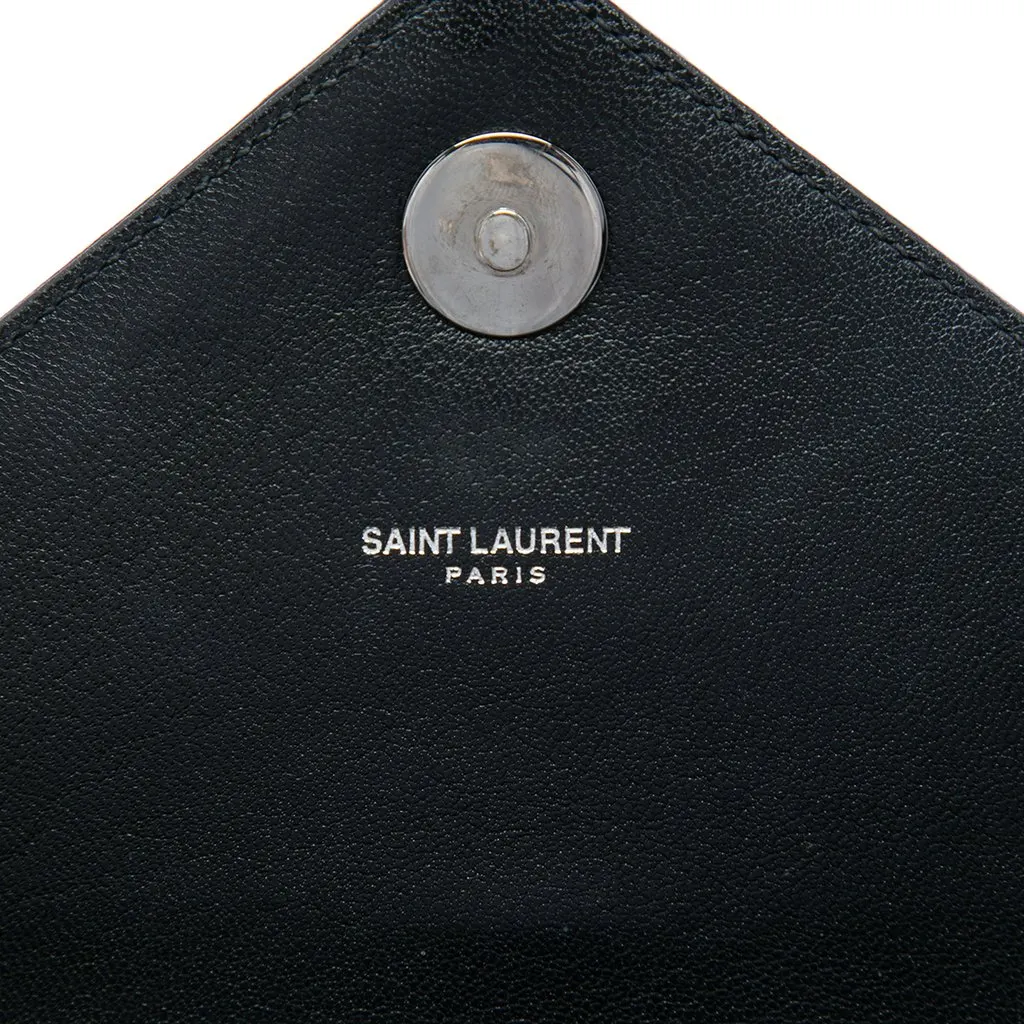 Saint Laurent Medium Chevron Sheepskin  Monogram Monochrome College Bag Black Leather Very good - Box View