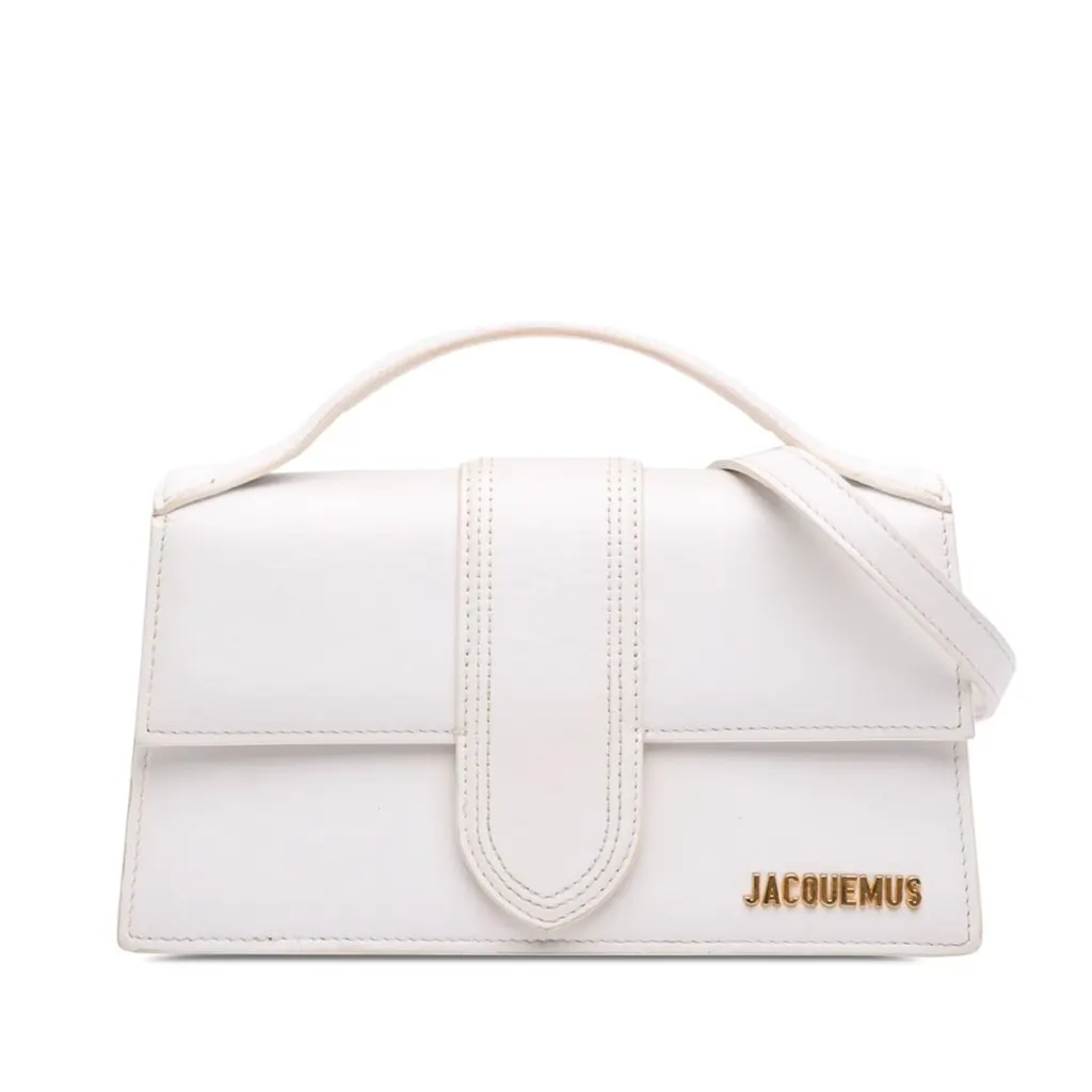 Jacquemus Leather Le Grand Bambino White Leather Very good - Front View