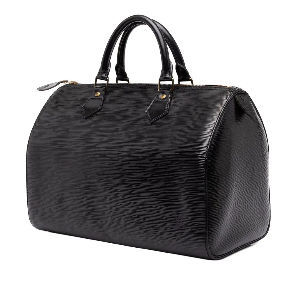 Louis Vuitton Epi Speedy 30 Black Leather Good - Back View