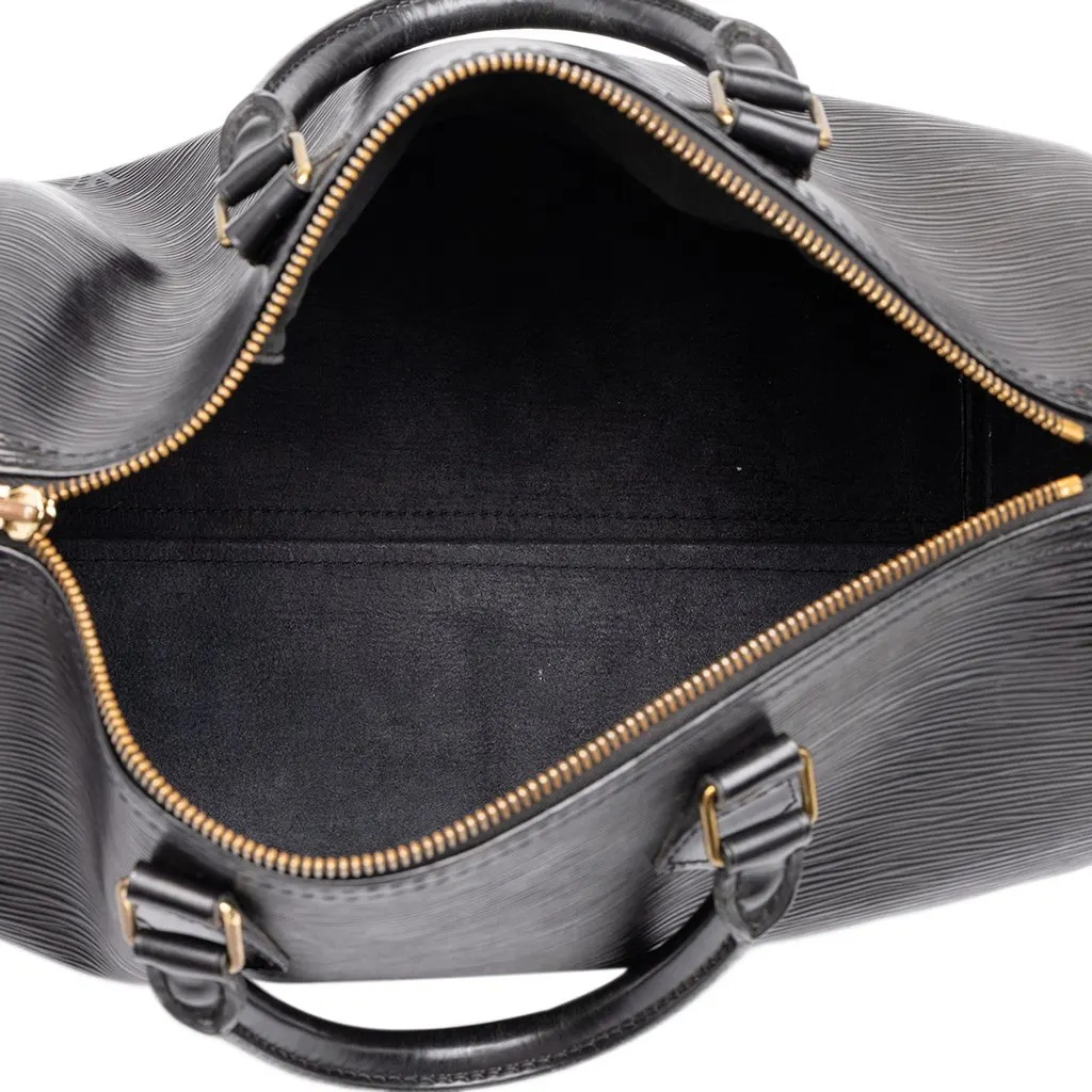 Louis Vuitton Epi Speedy 30 Black Leather Good - Model View