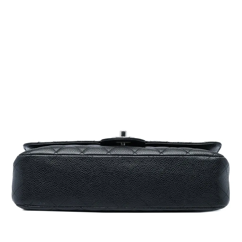 Chanel Medium Classic Caviar Double Flap Black Leather Very good - Inside View