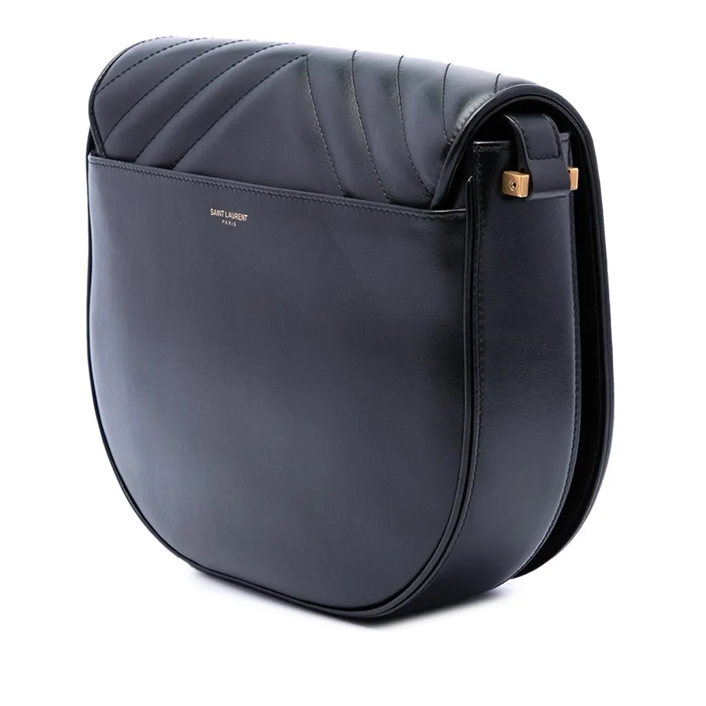 Saint Laurent Medium Matelasse Calfskin Joan Crossbody Black Leather Very good - Back View
