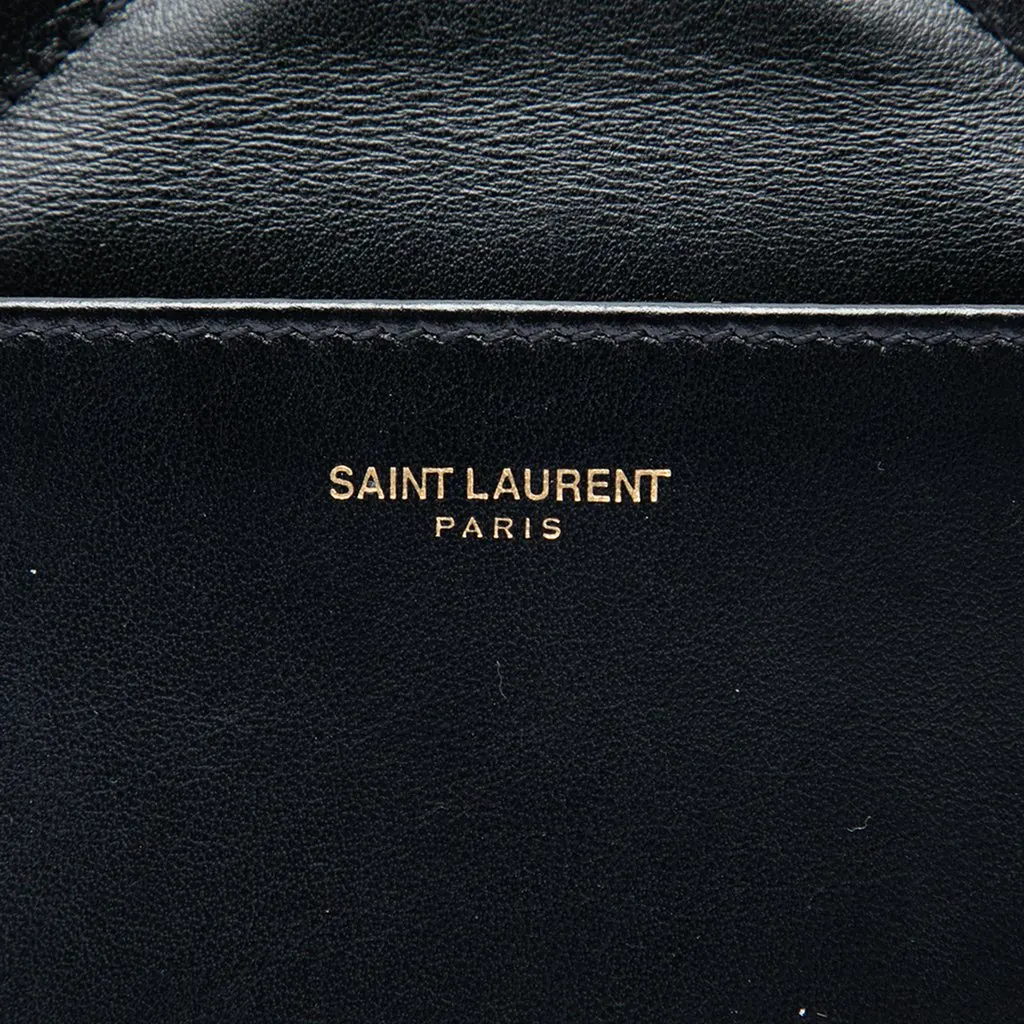 Saint Laurent Medium Matelasse Calfskin Joan Crossbody Black Leather Very good - Box View