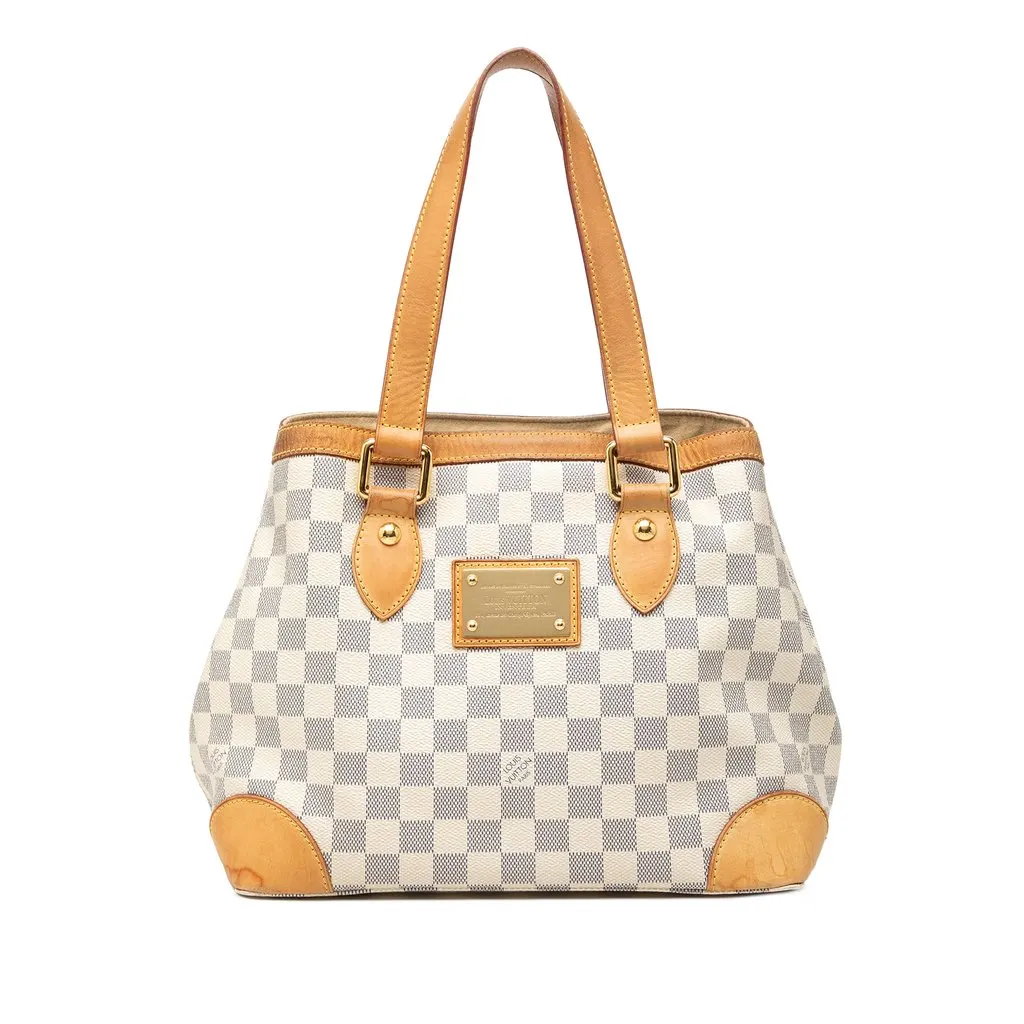 Louis Vuitton Damier Azur Hampstead PM White Very good - Front View