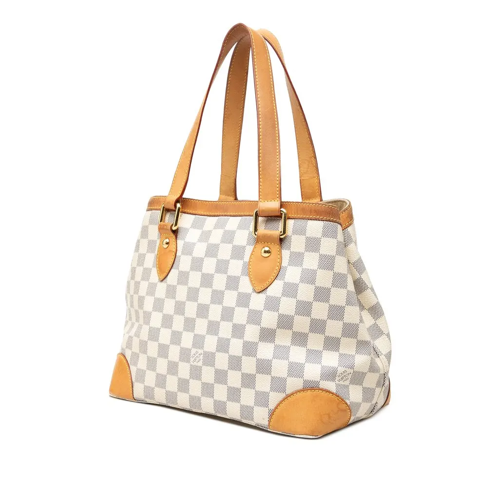 Louis Vuitton Damier Azur Hampstead PM White Very good - Back View