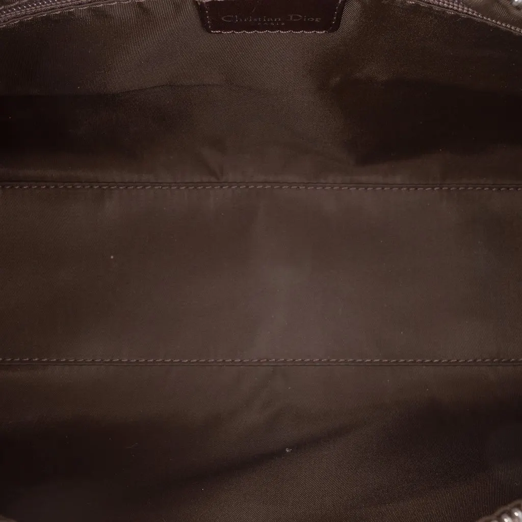 Dior Diorissimo Trotter Coated Canvas Romantique Floral Bow Handbag Brown Very good - Model View