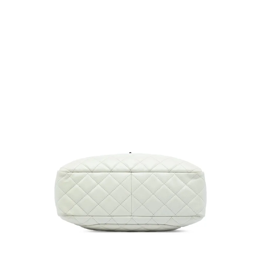 Chanel Large Quilted Caviar Reissue Camera Bag White Leather Very good - Inside View