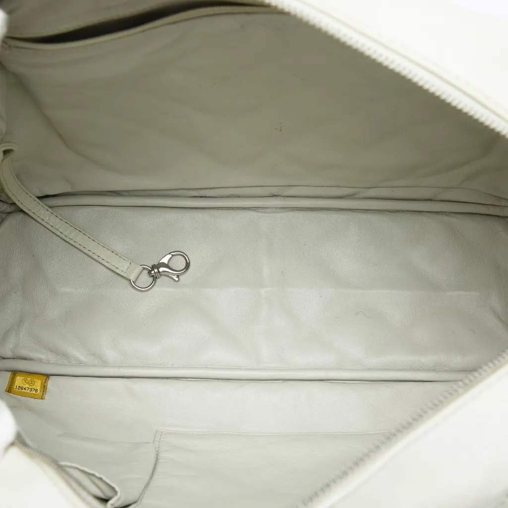Chanel Large Quilted Caviar Reissue Camera Bag White Leather Very good - Model View