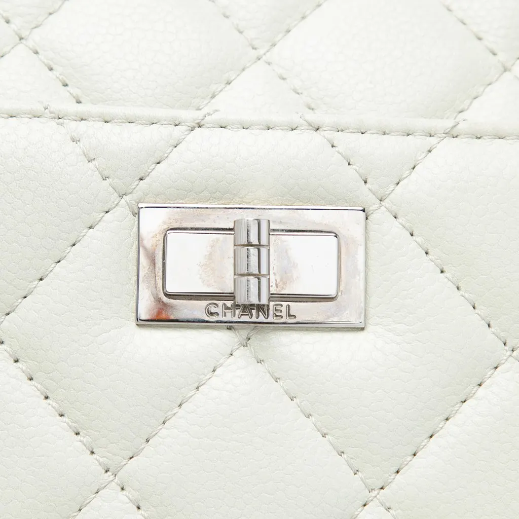 Chanel Large Quilted Caviar Reissue Camera Bag White Leather Very good - Box View